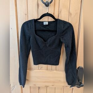 Aritzia Wilfred Greer Sweater | Black | Size Medium | Cashmere + Merino Wool